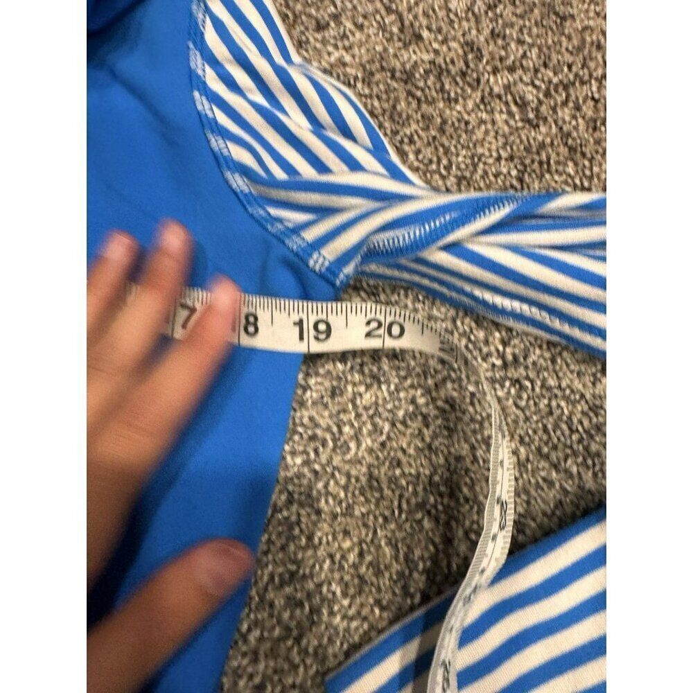 Lululemon Daily Yoga Jacket Beaming Blue / Classic Stripe Size 8 EUC - Picture 4 of 6